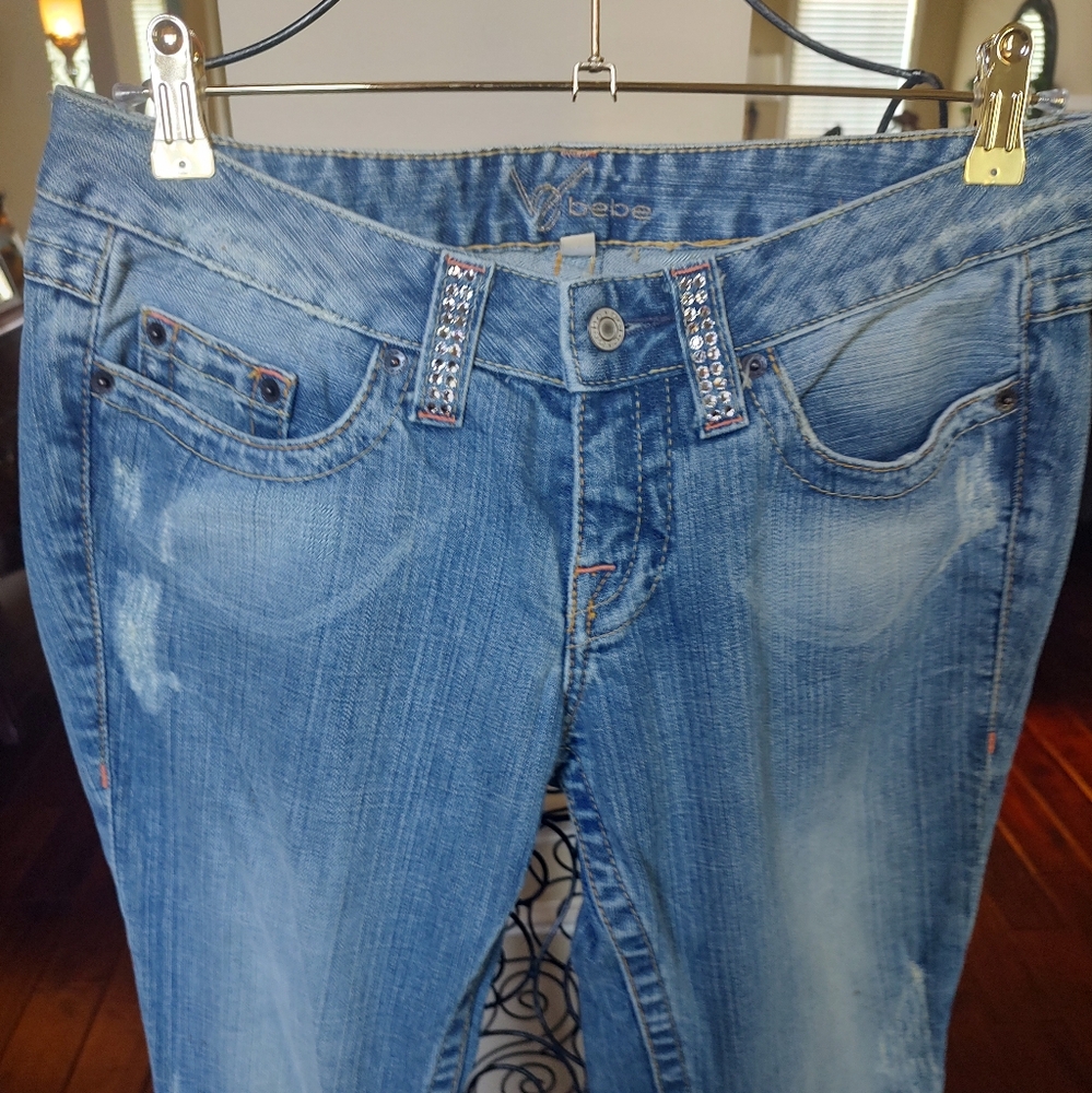 Bebe Vintage Wide Leg Jeans - Picture 3 of 9